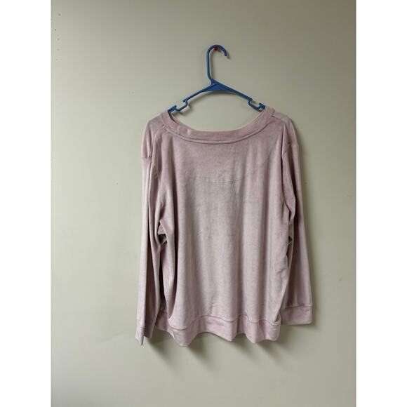 Juicy Couture Sleepwear Set Pants Top Long Sleeve Pink Plus Size Jewels Y2K FLAW - Picture 3 of 9